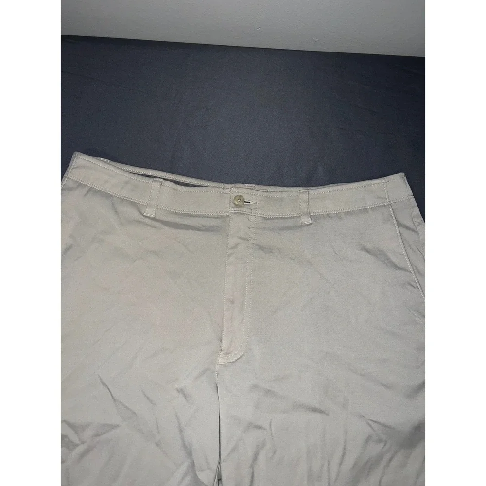 Pro Tour Mens Golf Shorts Gray Flat Front Performance Stretch Size 38